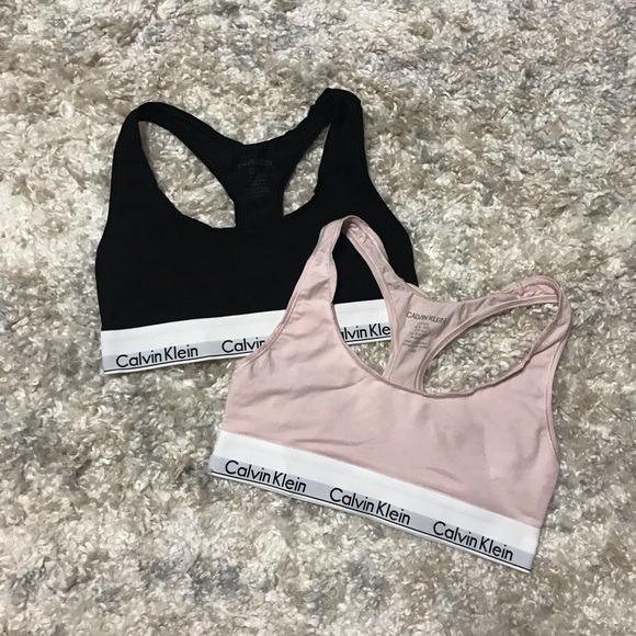 Set of 2 Calvin Klein modern racerback bralettes - Picture 1 of 8